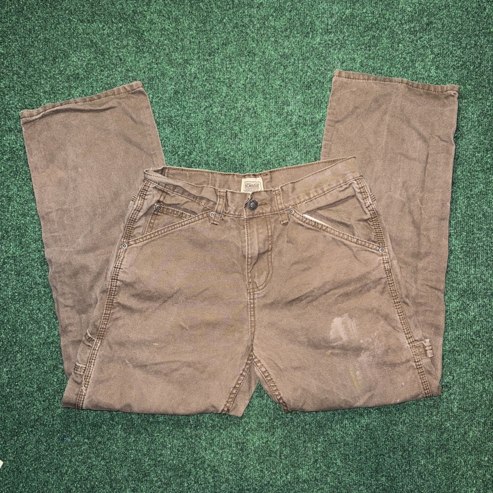 C.E. Schmidt Pant Mens 32x30 Brown Cotton Carpenter Straight Workwear Utility X1